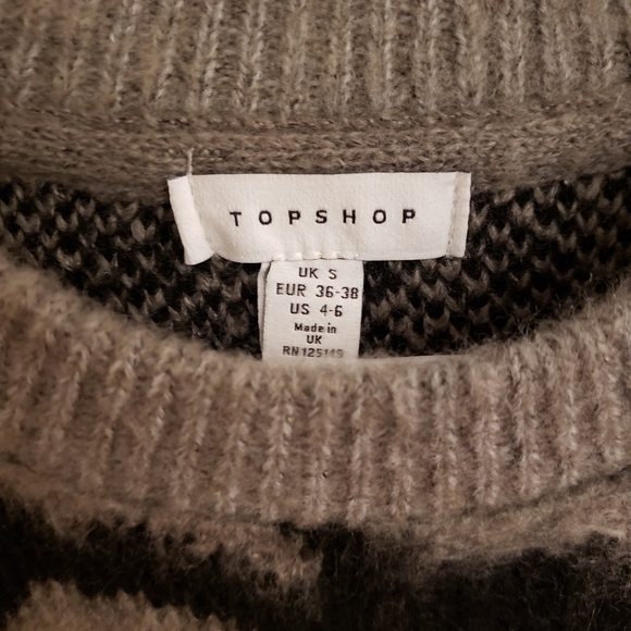 NWOT Topshop Printed Sweater - Picture 3 of 4